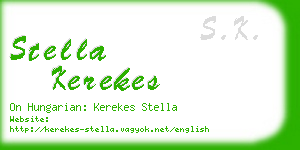 stella kerekes business card